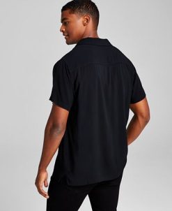 And Now This Men's Solid Short-Sleeve Button-Up Camp Shirt -macys shop 22394868 fpx