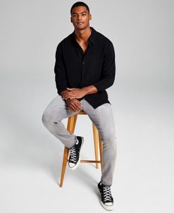 And Now This Men's Solid Long-Sleeve Resort Shirt 4 And Now This Men's Solid Long-Sleeve Resort Shirt -macys shop 22395456 fpx