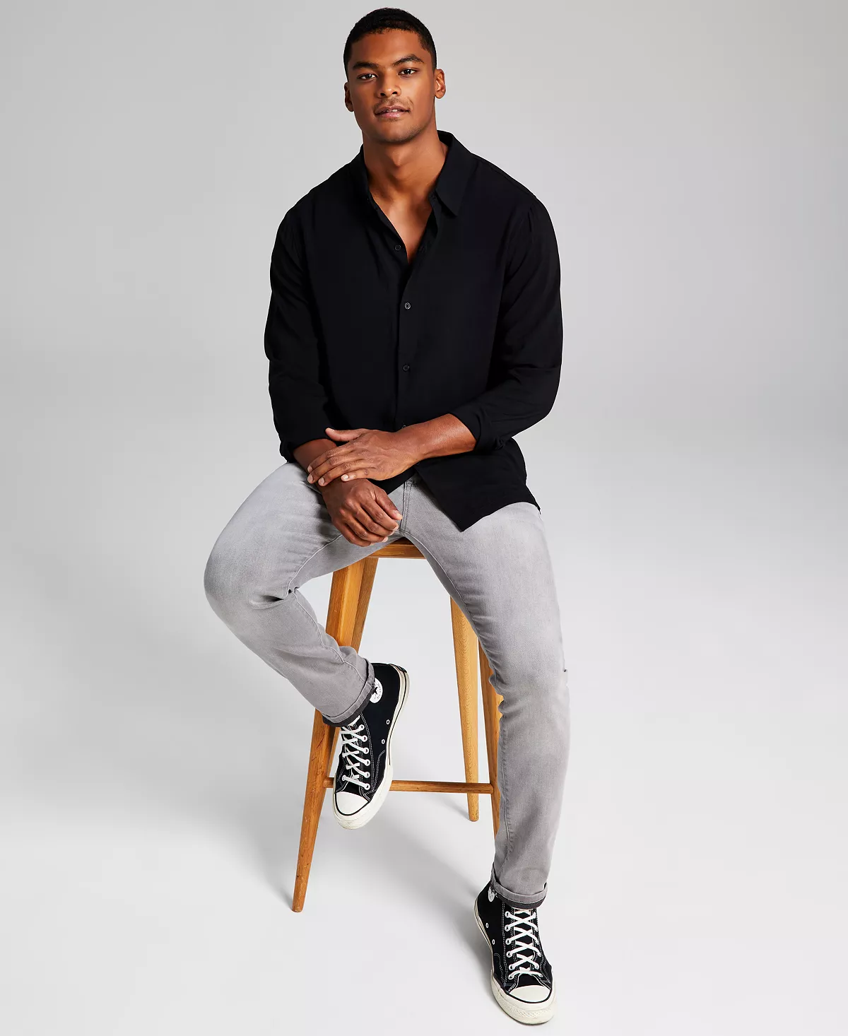 Men's Solid Long-Sleeve Resort Shirt And Now This Men's Solid Long-Sleeve Resort Shirt -macys shop