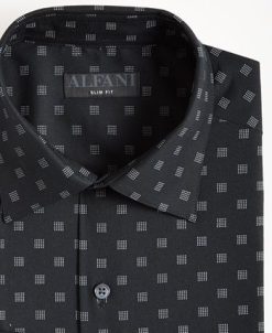 Alfani Men's Slim Fit 2-Way Stretch Stain Resistant Dress Shirt, Created For Macy's -macys shop 22399480 fpx
