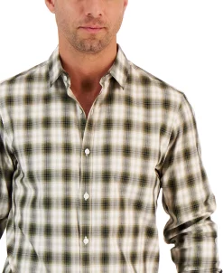 Alfani Men's Droa Plaid Shirt, Created For Macy's -macys shop 22401248 fpx