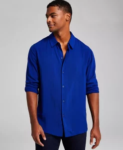And Now This Men's Solid Long-Sleeve Resort Shirt 5 And Now This Men's Solid Long-Sleeve Resort Shirt -macys shop 22409801 fpx