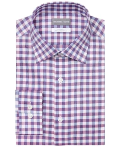 Michael Kors N's Regular-Fit Performance Stretch Check Dress Shirt -macys shop 22516152 fpx
