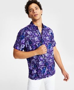 INC International Concepts Men's Rosco Classic-Fit Floral-Print Button-Down Shirt, Created For Macy's