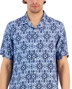 Club Room Men's Silk Floral Medallion Shirt, Created For Macy's 5 Club Room Men's Silk Floral Medallion Shirt, Created For Macy's -macys shop 22601040 fpx