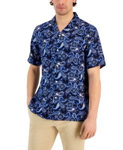 Club Room Men's Paisley Medallion Shirt, Created For Macy's