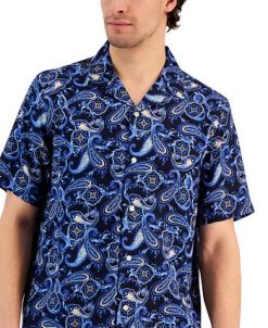 Club Room Men's Paisley Medallion Shirt, Created For Macy's -macys shop 22601048 fpx