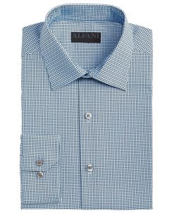 Alfani Men's Slim Fit 2-Way Stretch Stain Resistant Geometric Print Dress Shirt, Created For Macy's -macys shop 22610362 fpx