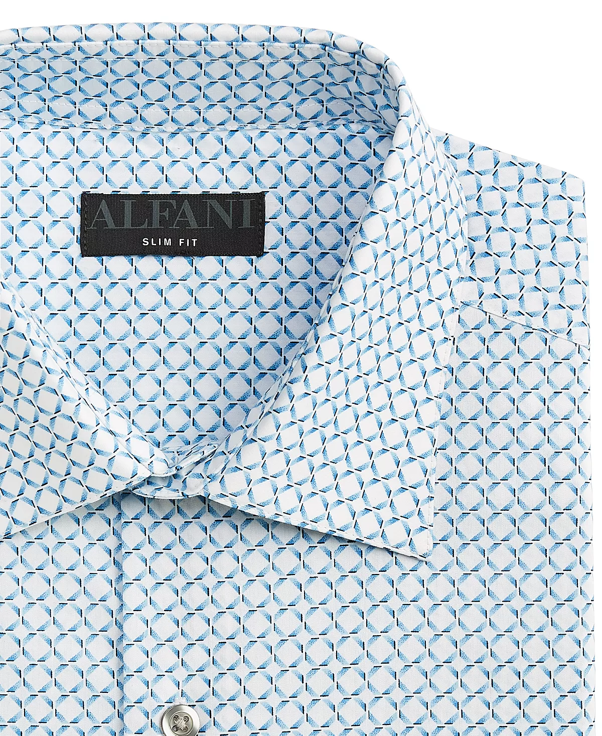 Men's Slim Fit 2-Way Stretch Stain Resistant Geometric Print Dress Shirt, Created For Macy's Alfani Men's Slim Fit 2-Way Stretch Stain Resistant Geometric Print Dress Shirt, Created For Macy's -macys shop