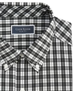 Club Room Men's Moral Slim-Fit Plaid Button-Down Performance Dress Shirt, Created For Macy's -macys shop 22610371 fpx