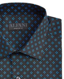 Alfani Men's Regular Fit 2-Way Stretch Stain Resistant Diamond Dot Print Dress Shirt, Created For Macy's 6 Alfani Men's Regular Fit 2-Way Stretch Stain Resistant Diamond Dot Print Dress Shirt, Created For Macy's -macys shop 22610373 fpx