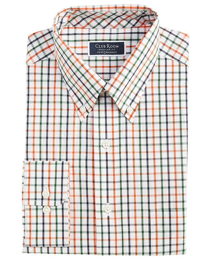 Men's Regular Fit Mulo Plaid Cotton Dress Shirt, Created For Macy's Club Room Men's Regular Fit Mulo Plaid Cotton Dress Shirt, Created For Macy's -macys shop