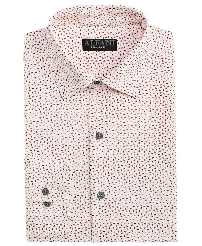 Men's Regular Fit Travel Ready Angled Geo Print Dress Shirt, Created For Macy's Alfani Men's Regular Fit Travel Ready Angled Geo Print Dress Shirt, Created For Macy's -macys shop