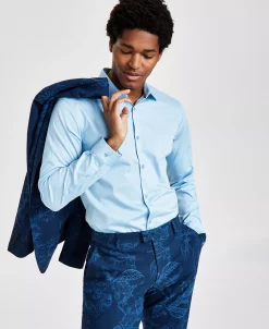 INC International Concepts Men's Slim Fit Dress Shirt, Created For Macy's -macys shop 22685178 fpx