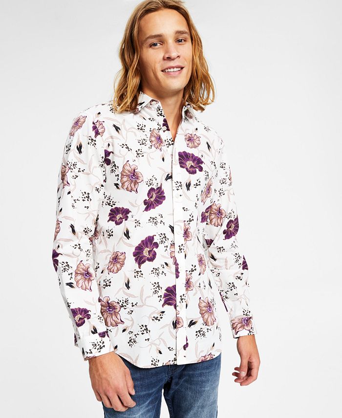 Men's Jesse Classic-Fit Long Sleeve Floral Print Shirt, Created For Macy's INC International Concepts Men's Jesse Classic-Fit Long Sleeve Floral Print Shirt, Created For Macy's -macys shop