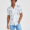 INC International Concepts Men's Jason Classic-Fit Short-Sleeve Abstract Print Camp Shirt, Created For Macy's -macys shop 22685467 fpx