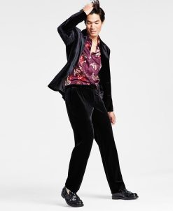 INC International Concepts Men's Velvet Blazer, Floral Dress Shirt, & Velvet Dress Pants, Created For Macy's