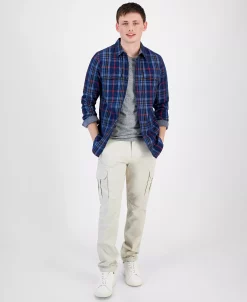 Sun + Stone Men's Mitchell Plaid Shirt, Created For Macy's -macys shop 22723847 fpx