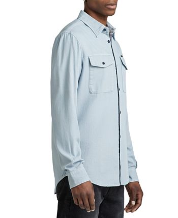 Men's Slim-Fit Marine Cotton Long Sleeve Shirt G-Star Raw Men's Slim-Fit Marine Cotton Long Sleeve Shirt -macys shop