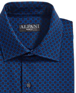 Alfani Men's Slim Fit 4-Way Stretch Medallion Print Dress Shirt, Created For Macy's -macys shop 22734398 fpx