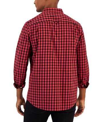 Men's Grant Classic-Fit Check Button-Down Poplin Shirt, Created For Macy's Club Room Men's Grant Classic-Fit Check Button-Down Poplin Shirt, Created For Macy's -macys shop