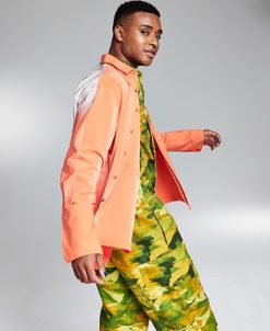 And Now This 5:31 By JÉRÔME LAMAAR Men's Reflective Long-Sleeve Button-Up Shirt Created For Macy's -macys shop 22793923 fpx