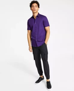 INC International Concepts Men's Tux Classic-Fit Solid Button-Down Shirt, Created For Macy's -macys shop 22852239 fpx