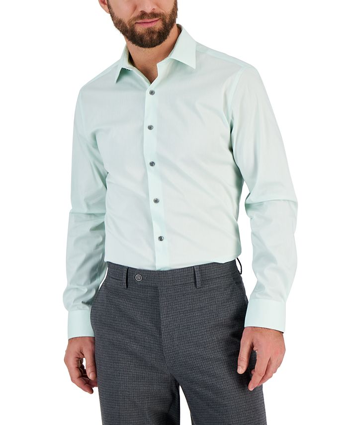 Men's Slim Fit 2-Way Stretch Stain Resistant Dress Shirt, Created For Macy's Alfani Men's Slim Fit 2-Way Stretch Stain Resistant Dress Shirt, Created For Macy's -macys shop