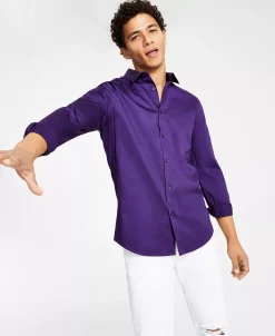INC International Concepts Men's Slim Fit Dress Shirt, Created For Macy's -macys shop 22853759 fpx