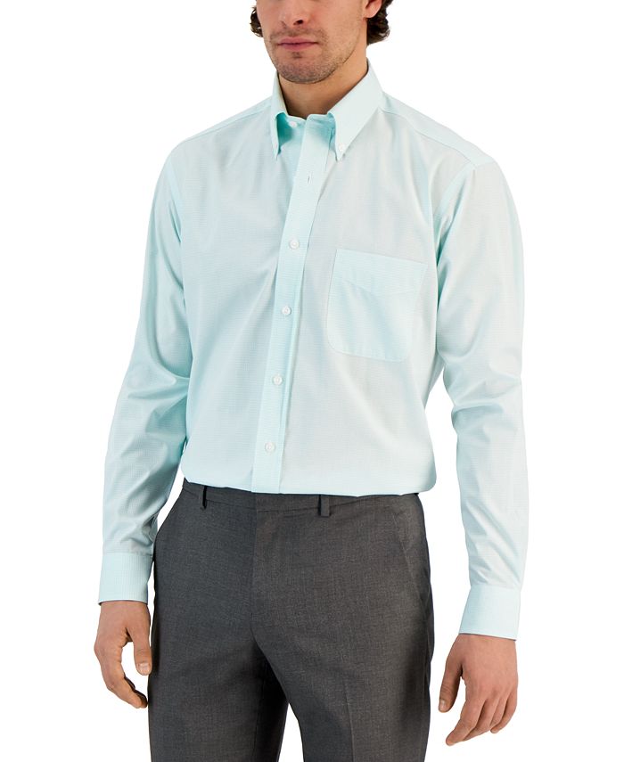 Men's Regular Fit Cotton Mini Gingham Dress Shirt, Created For Macy's Club Room Men's Regular Fit Cotton Mini Gingham Dress Shirt, Created For Macy's -macys shop