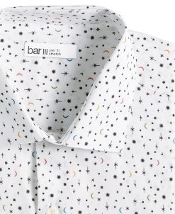 Bar III Men's Slim-Fit Star-Print Dress Shirt, Created For Macy's -macys shop 22877438 fpx