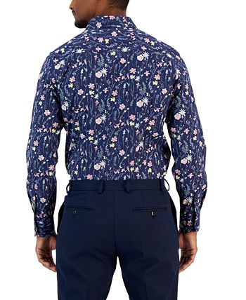 Men's Slim Fit Floral Print Dress Shirt, Created For Macy's Bar III Men's Slim Fit Floral Print Dress Shirt, Created For Macy's -macys shop