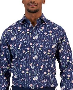 Bar III Men's Slim Fit Floral Print Dress Shirt, Created For Macy's 4 Bar III Men's Slim Fit Floral Print Dress Shirt, Created For Macy's -macys shop 22980317 fpx