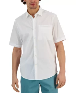 Alfani Men's Modern Classic-Fit Stretch Solid Button-Down Shirt, Created For Macy's 4 Alfani Men's Modern Classic-Fit Stretch Solid Button-Down Shirt, Created For Macy's -macys shop 22988254 fpx
