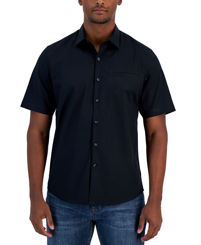 Men's Modern Classic-Fit Stretch Solid Button-Down Shirt, Created For Macy's Alfani Men's Modern Classic-Fit Stretch Solid Button-Down Shirt, Created For Macy's -macys shop