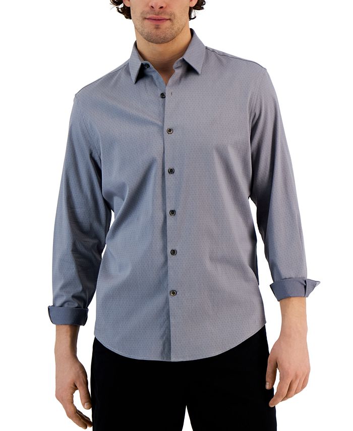Men's Modern Classic-Fit Stretch Dot Dobby Button-Down Shirt, Created For Macy's Alfani Men's Modern Classic-Fit Stretch Dot Dobby Button-Down Shirt, Created For Macy's -macys shop