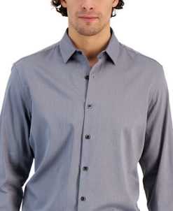 Alfani Men's Modern Classic-Fit Stretch Dot Dobby Button-Down Shirt, Created For Macy's 4 Alfani Men's Modern Classic-Fit Stretch Dot Dobby Button-Down Shirt, Created For Macy's -macys shop 22988353 fpx