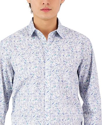Men's Long-Sleeve Abstract Floral Print Shirt, Created For Macy's Alfani Men's Long-Sleeve Abstract Floral Print Shirt, Created For Macy's -macys shop