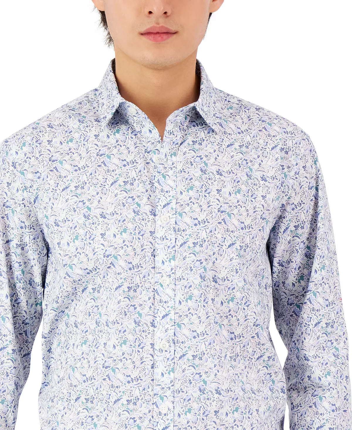 Men's Long-Sleeve Abstract Floral Print Shirt, Created For Macy's Alfani Men's Long-Sleeve Abstract Floral Print Shirt, Created For Macy's -macys shop