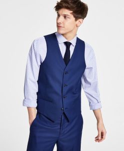 Alfani Men's Slim-Fit Stretch Solid Suit Vest, Created For Macy's