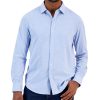 Alfani Men's Classic-Fit Heathered Jersey-Knit Button-Down Shirt, Created For Macy's -macys shop 22999322 fpx