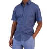 Alfani Men's Honey Classic-Fit Stretch Geo-Print Button-Down Shirt, Created For Macy's -macys shop 22999331 fpx