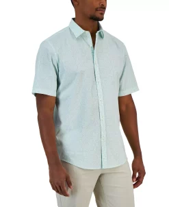 Alfani Men's Honey Classic-Fit Stretch Geo-Print Button-Down Shirt, Created For Macy's 5 Alfani Men's Honey Classic-Fit Stretch Geo-Print Button-Down Shirt, Created For Macy's -macys shop 22999335 fpx