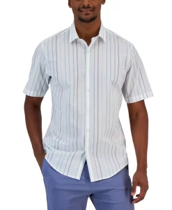 Alfani Men's Classic-Fit Stretch Gradient Stripe Button-Down Shirt, Created For Macy's 5 Alfani Men's Classic-Fit Stretch Gradient Stripe Button-Down Shirt, Created For Macy's -macys shop 22999341 fpx