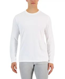 Alfani Tech Long Sleeve Crewneck T-Shirt, Created For Macy's -macys shop 23011708 fpx