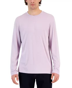 Alfani Tech Long Sleeve Crewneck T-Shirt, Created For Macy's -macys shop 23011713 fpx