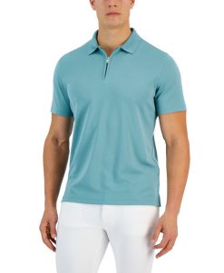Alfani Men's Ottoman Zip Polo, Created For Macy's