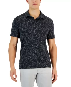 Alfani Tech Short Sleeve Marled Polo Shirt, Created For Macy's -macys shop 23011930 fpx
