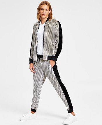 Men's Classic-Fit Geo-Print Full-Zip Velour Tracksuit Jacket, Created For Macy's INC International Concepts Men's Classic-Fit Geo-Print Full-Zip Velour Tracksuit Jacket, Created For Macy's -macys shop