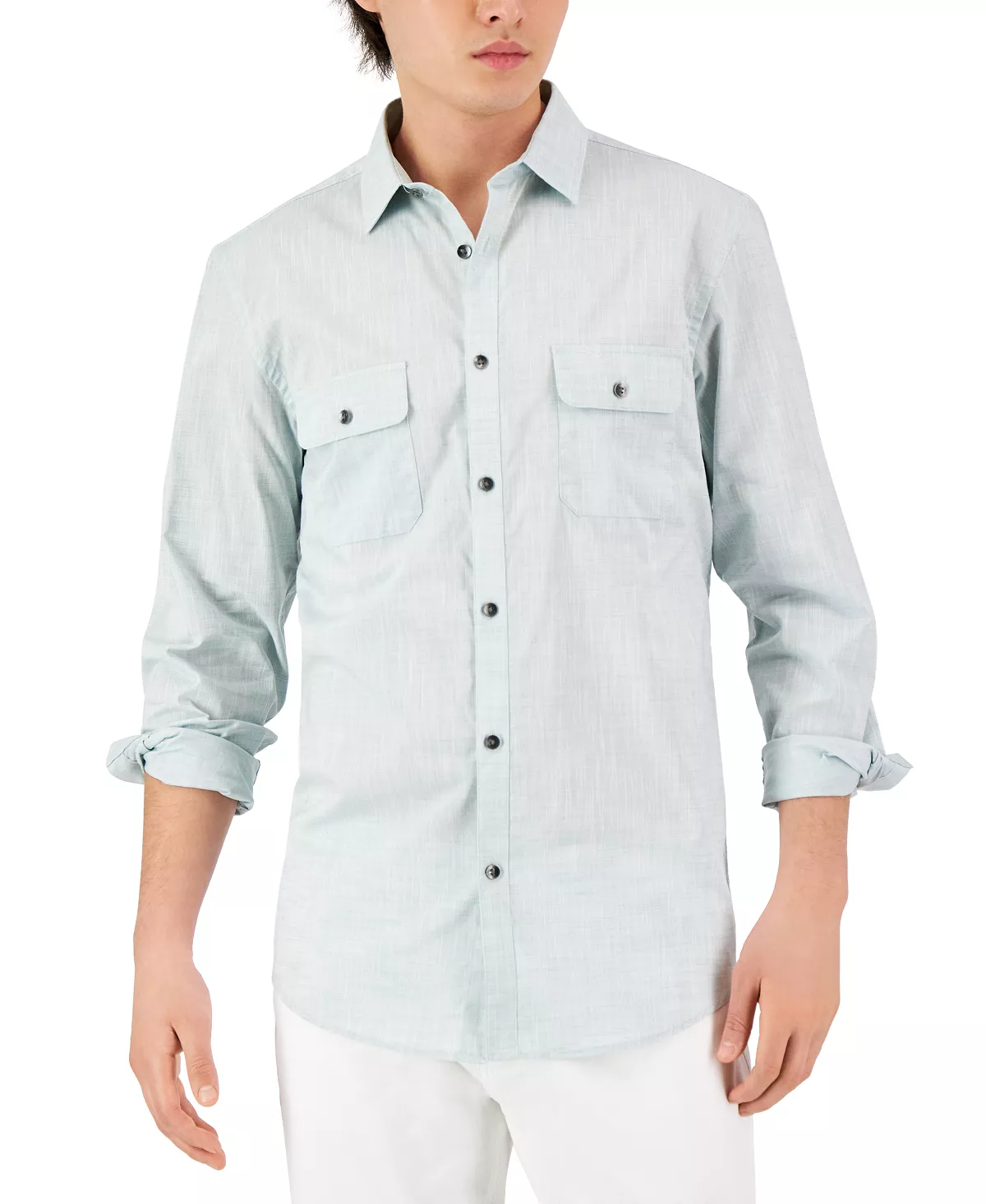 Men's Regular-Fit Solid Shirt, Created For Macy's Alfani Men's Regular-Fit Solid Shirt, Created For Macy's -macys shop